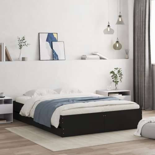 Okvir za krevet s ladicama crni 140x190 cm konstruirano drvo - Crna 140 x 190 cm Cijena
