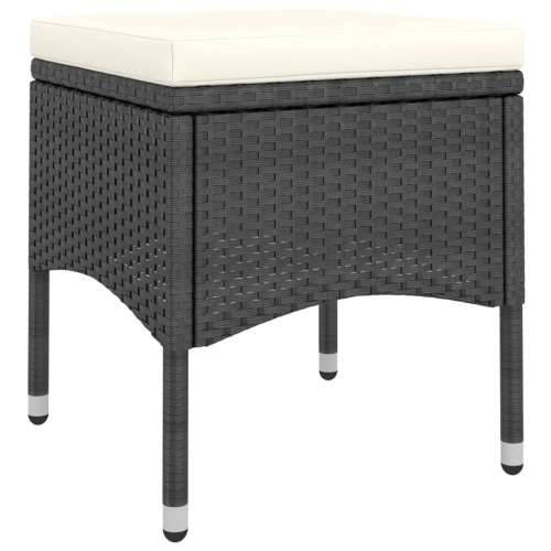 Vrtna garnitura - 5-dijelni vrtni blagovaonski set poliratan i drvo bagrema crni - Smeđa i crna 120 x 120 x 75 cm 5 Cijena