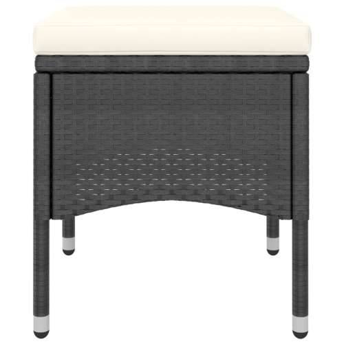 Vrtna garnitura - 5-dijelni vrtni blagovaonski set poliratan i drvo bagrema crni - Smeđa i crna 120 x 120 x 75 cm 5 Cijena
