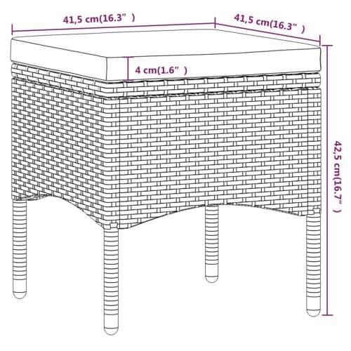 Vrtna garnitura - 5-dijelni vrtni blagovaonski set poliratan i drvo bagrema crni - Smeđa i crna 120 x 120 x 75 cm 5 Cijena