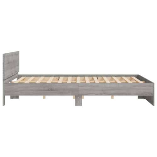 Okvir kreveta s uzglavljem LED siva boja hrasta 180 x 200 cm - Sivi hrast sonoma 180 x 200 cm Cijena