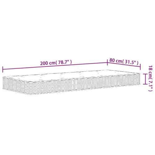 Madrac s oprugama bonnell srednji 80x200 cm - 80 x 200 cm 1 Cijena