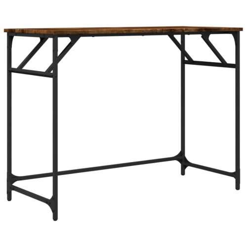Radni stol boja hrasta 100x45x76 cm konstruirano drvo i čelik - Dimljeni hrast Cijena