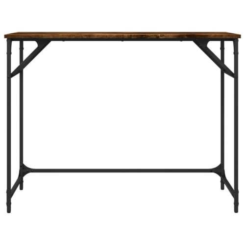 Radni stol boja hrasta 100x45x76 cm konstruirano drvo i čelik - Dimljeni hrast Cijena