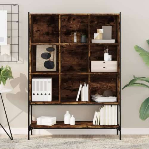 Regal za knjige boja hrasta 102x30x141,5 cm konstruirano drvo - Dimljeni hrast 1 Cijena