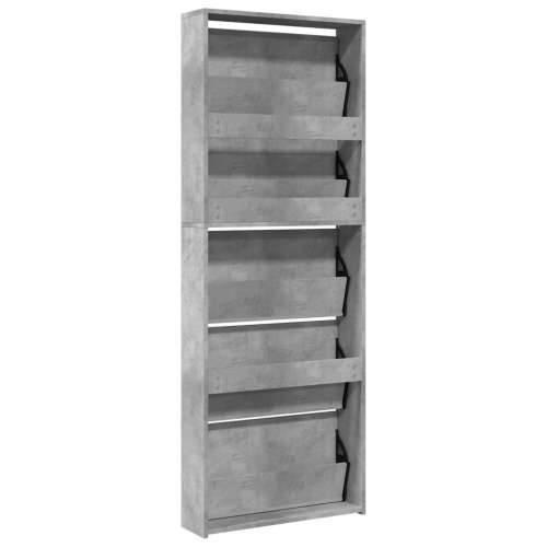 Ormarić za cipele s ogledalom i 5 razina sivi 63x17x169,5 cm - Beton siva 1 Cijena