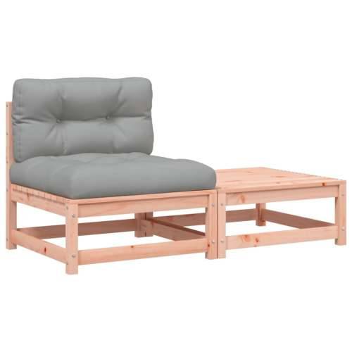 Vrtna sofa bez naslona za ruke s jastucima i tabureom - Prirodni douglas 1 armless sofa Cijena