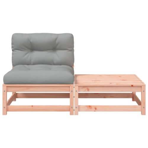 Vrtna sofa bez naslona za ruke s jastucima i tabureom - Prirodni douglas 1 armless sofa Cijena