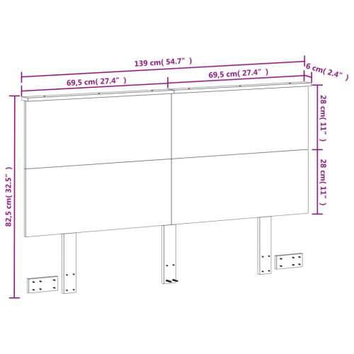 Uzglavlje voštano smeđe 135 cm od masivne borovine - Voštano smeđa 139 x 82.5 cm 1 Cijena
