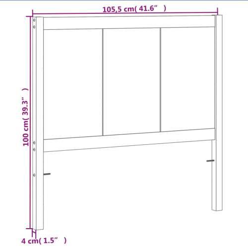 Uzglavlje voštano smeđe 100 cm od masivne borovine - Voštano smeđa 105.5 x 100 cm 1 Cijena