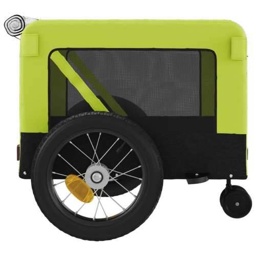 Prikolica za bicikl za ljubimce zeleno-crna tkanina i željezo Cijena