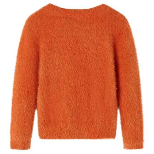 Dječji džemper pleteni tamnonarančasti 116 - orange 116 (5 – 6 godina) Cijena