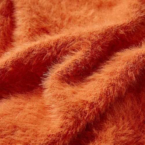 Dječji džemper pleteni tamnonarančasti 116 - orange 116 (5 – 6 godina) Cijena