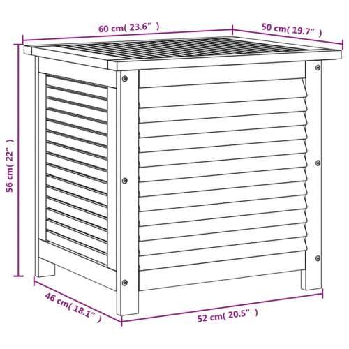Vrtna kutija za pohranu s rešetkama 60x50x56 cm od drva bagrema - 60 x 50 x 56 cm Cijena