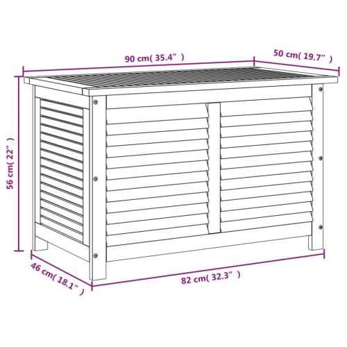 Vrtna kutija za pohranu s rešetkama 90x50x56 cm od drva bagrema - 90 x 50 x 56 cm Cijena