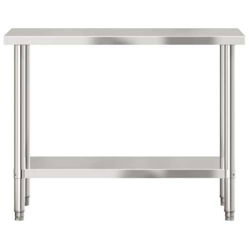 Kuhinjski radni stol 110 x 55 x 85 cm od nehrđajućeg čelika - 110 x 55 x 85 cm 1 Cijena