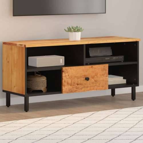 TV ormarić 100 x 33 x 46 cm od masivnog bagremovog drva - Prirodna 1 Masivno bagremovo drvo Cijena