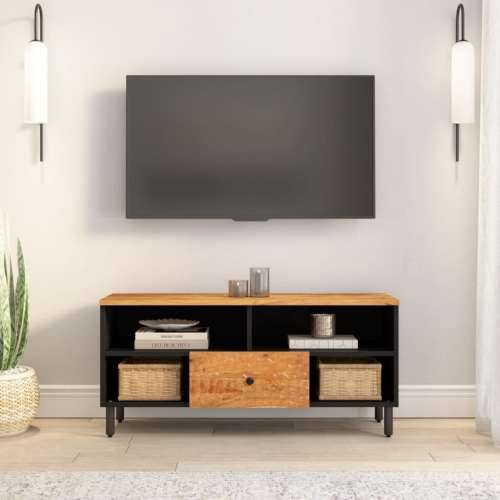 TV ormarić 100 x 33 x 46 cm od masivnog bagremovog drva - Prirodna 1 Masivno bagremovo drvo Cijena