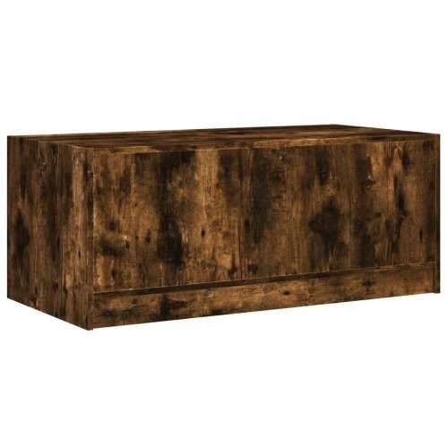 Stolić za kavu sa staklenim vratima boja hrasta 102x50x42 cm - Dimljeni hrast 1 Cijena