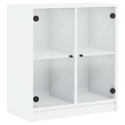 Bočni ormarić sa staklenim vratima bijeli 68 x 37 x 75,5 cm - Bijela 1 Cijena
