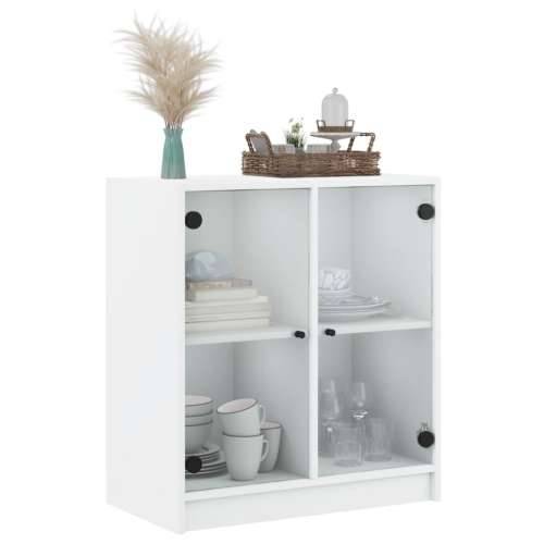 Bočni ormarić sa staklenim vratima bijeli 68 x 37 x 75,5 cm - Bijela 1 Cijena