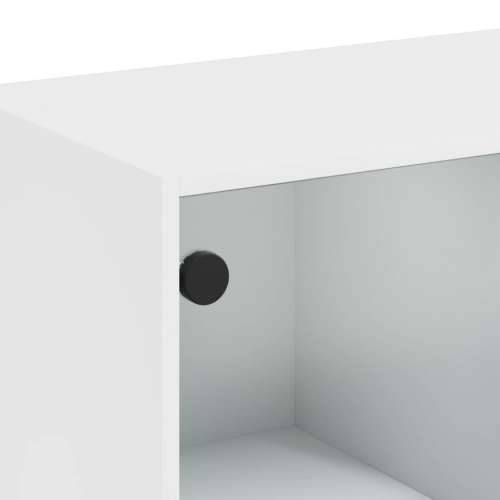 Bočni ormarić sa staklenim vratima bijeli 68 x 37 x 75,5 cm - Bijela 1 Cijena