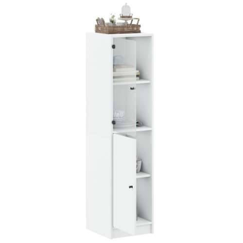 Visoka komoda sa staklenim vratima bijela 35 x 37 x 142 cm Bijela 1 Cijena