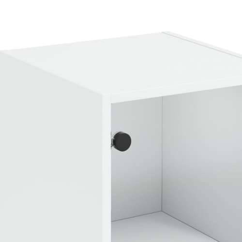 Visoka komoda sa staklenim vratima bijela 35 x 37 x 142 cm Bijela 1 Cijena