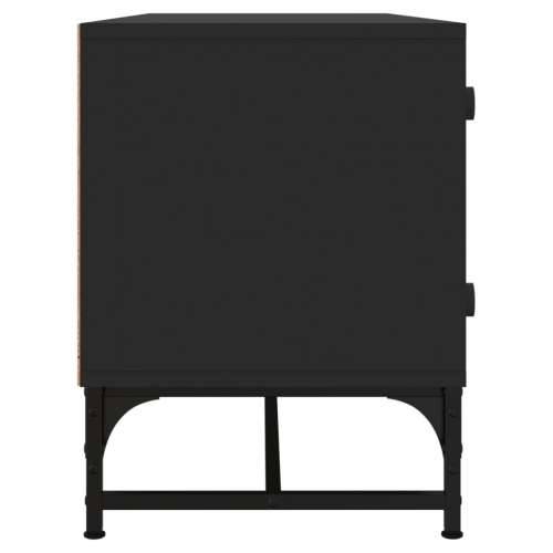 TV ormarić sa staklenim vratima crni 102 x 37 x 50 cm - Crna 1 Cijena
