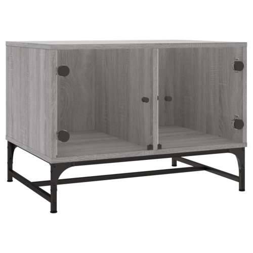 Stolić za kavu sa staklenim vratima boja hrasta 68,5x50x50 cm - Sivi hrast sonoma 1 Cijena