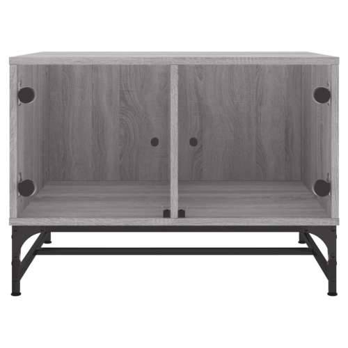 Stolić za kavu sa staklenim vratima boja hrasta 68,5x50x50 cm - Sivi hrast sonoma 1 Cijena