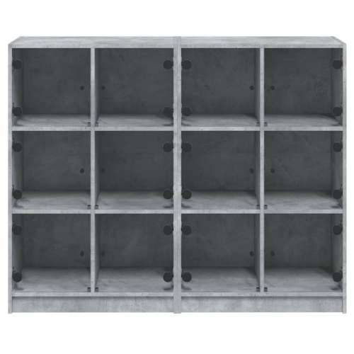 Regal za knjige s vratima boja betona 136 x 37 x 109 cm drveni - Beton siva 1 136 cm Cijena