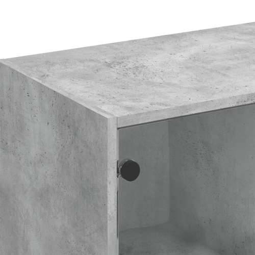 Regal za knjige s vratima boja betona 136 x 37 x 109 cm drveni - Beton siva 1 136 cm Cijena