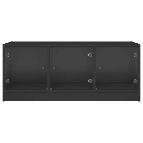 Stolić za kavu sa staklenim vratima crni 102 x 50 x 42 cm Crna 1 Cijena