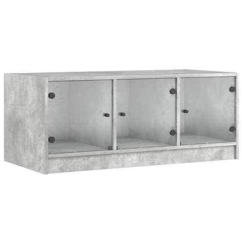 Stolić za kavu sa staklenim vratima boja betona 102x50x42 cm - Beton siva 1 Cijena
