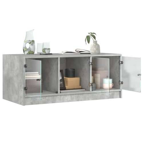 Stolić za kavu sa staklenim vratima boja betona 102x50x42 cm - Beton siva 1 Cijena