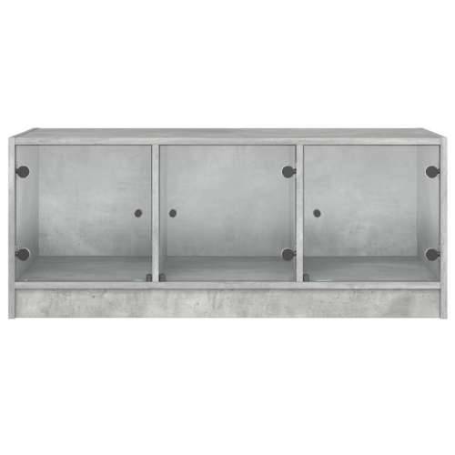 Stolić za kavu sa staklenim vratima boja betona 102x50x42 cm - Beton siva 1 Cijena