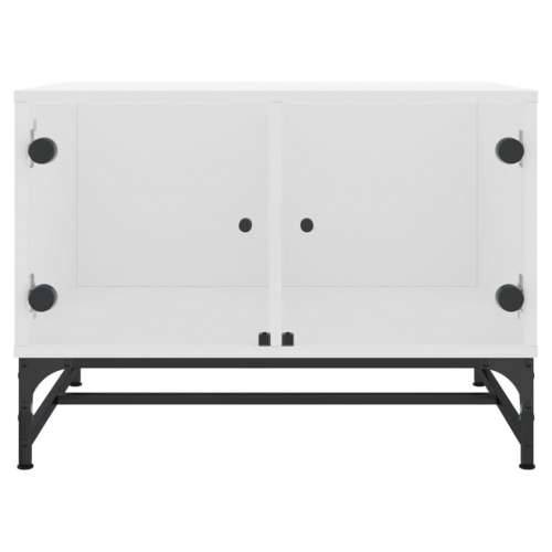 Stolić za kavu sa staklenim vratima bijeli 68,5 x 50 x 50 cm - Bijela 1 Cijena