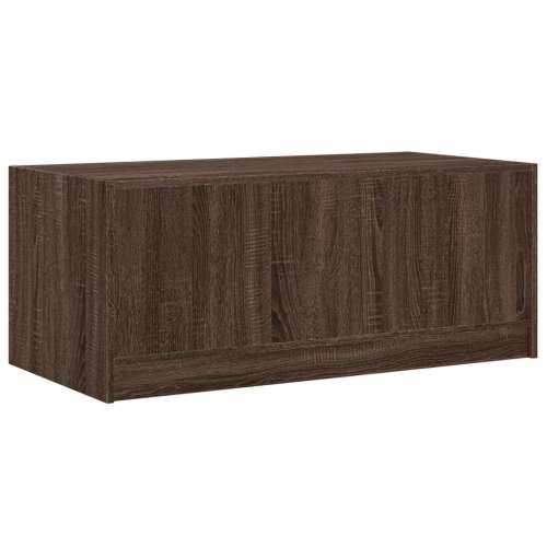 Stolić za kavu sa staklenim vratima boja hrasta 102x50x42 cm - Smeđi hrast 1 Cijena