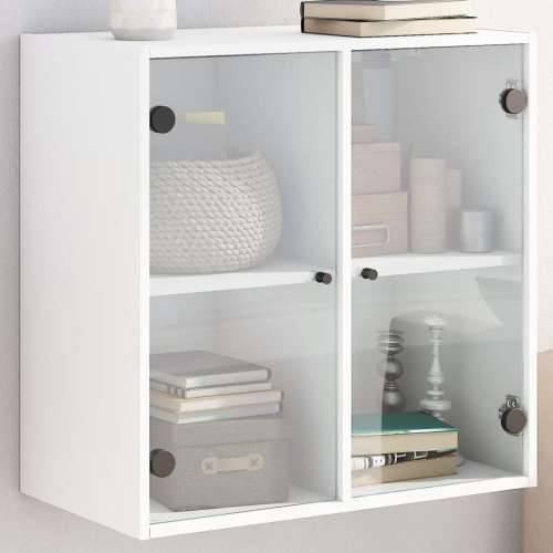 Zidni ormarić sa staklenim vratima bijeli 68 x 37 x 68,5 cm - Bijela 1 Cijena