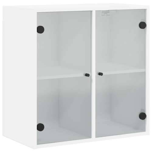 Zidni ormarić sa staklenim vratima bijeli 68 x 37 x 68,5 cm - Bijela 1 Cijena