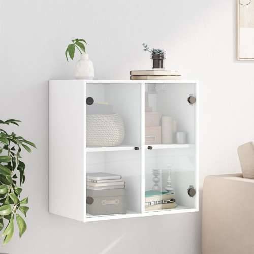 Zidni ormarić sa staklenim vratima bijeli 68 x 37 x 68,5 cm - Bijela 1 Cijena