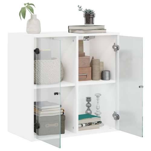Zidni ormarić sa staklenim vratima bijeli 68 x 37 x 68,5 cm - Bijela 1 Cijena