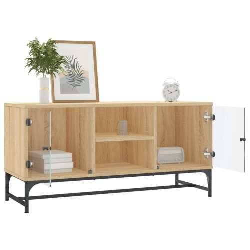 TV ormarić sa staklenim vratima boja hrasta sonome 102x37x50 cm - sonoma hrast 1 Cijena