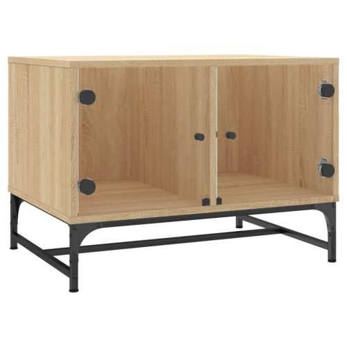 Stolić za kavu sa staklenim vratima boja hrasta 68,5x50x50 cm - sonoma hrast 1 Cijena
