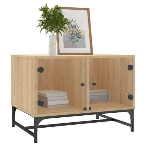 Stolić za kavu sa staklenim vratima boja hrasta 68,5x50x50 cm - sonoma hrast 1 Cijena