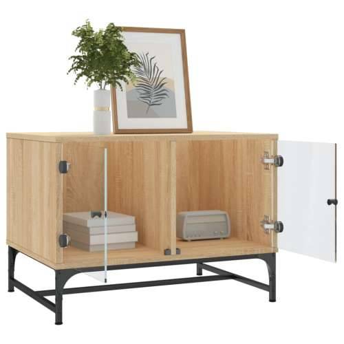 Stolić za kavu sa staklenim vratima boja hrasta 68,5x50x50 cm - sonoma hrast 1 Cijena