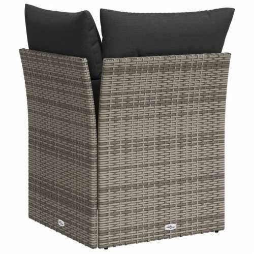 Kutna vrtna sofa od poliratana s jastucima siva - Siva 1 kutna sofa Cijena