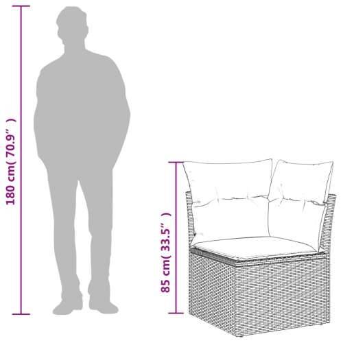 Kutna vrtna sofa od poliratana s jastucima siva - Siva 1 kutna sofa Cijena