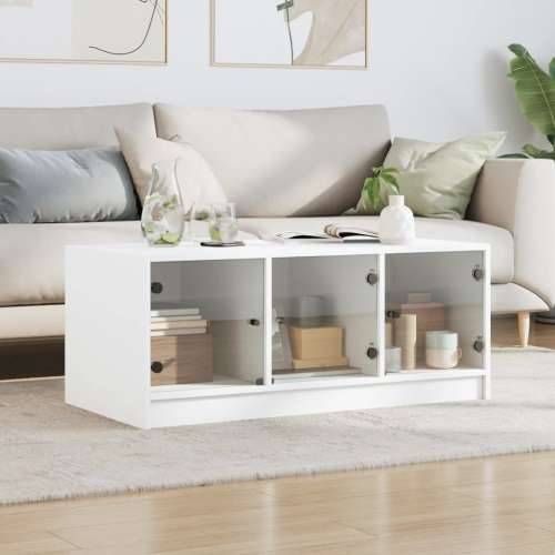 Stolić za kavu sa staklenim vratima bijeli 102 x 50 x 42 cm - Bijela 1 Cijena